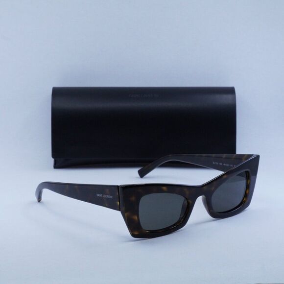 Saint Laurent SL702 002 Sunglasses - Dark Havana Frame, Grey Lenses - Picture 12 of 12